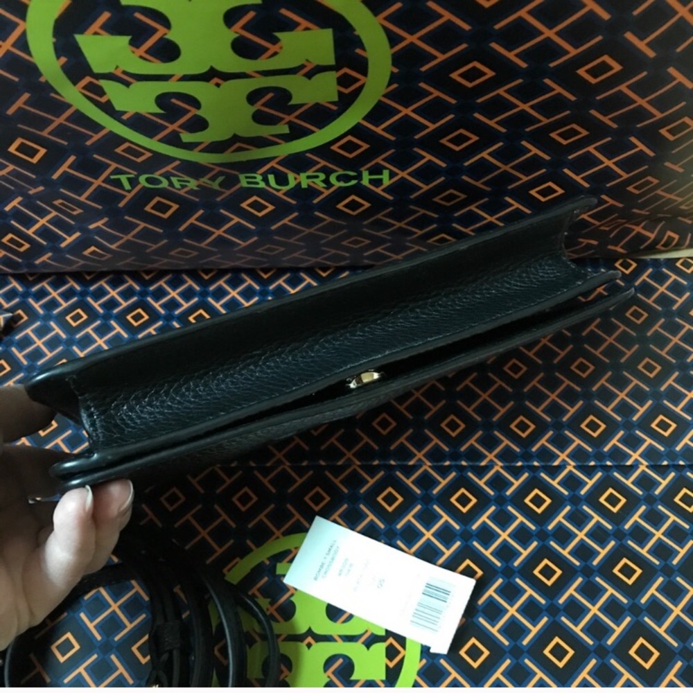 👜Tory Burch crossbody👜clutch/bombe t small/black - Picture 4 of 8